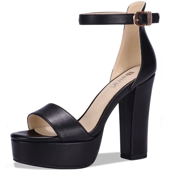 Idifu Women's Inch Heel Sandals For Women Black IDIFU Women's